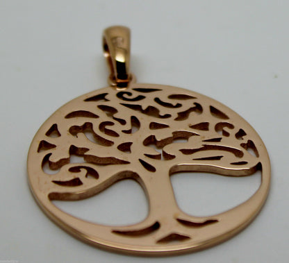 Heavy Solid 9ct Yellow Or Rose Or White Gold Large Tree Of Life Large Pendant