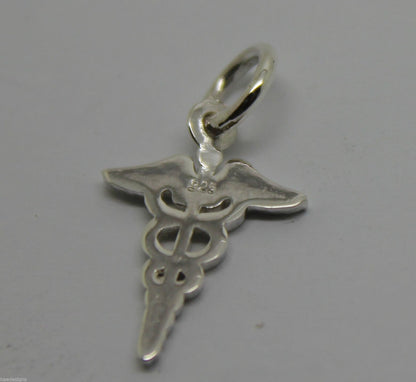 Genuine  9ct Yellow or Rose or White Gold or Silver Small Serpent Medical Alert pendant