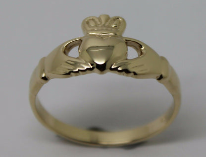 Genuine 9ct 375 Solid Yellow, Rose or White Gold Claddagh Celtic Friendship Ring In Your