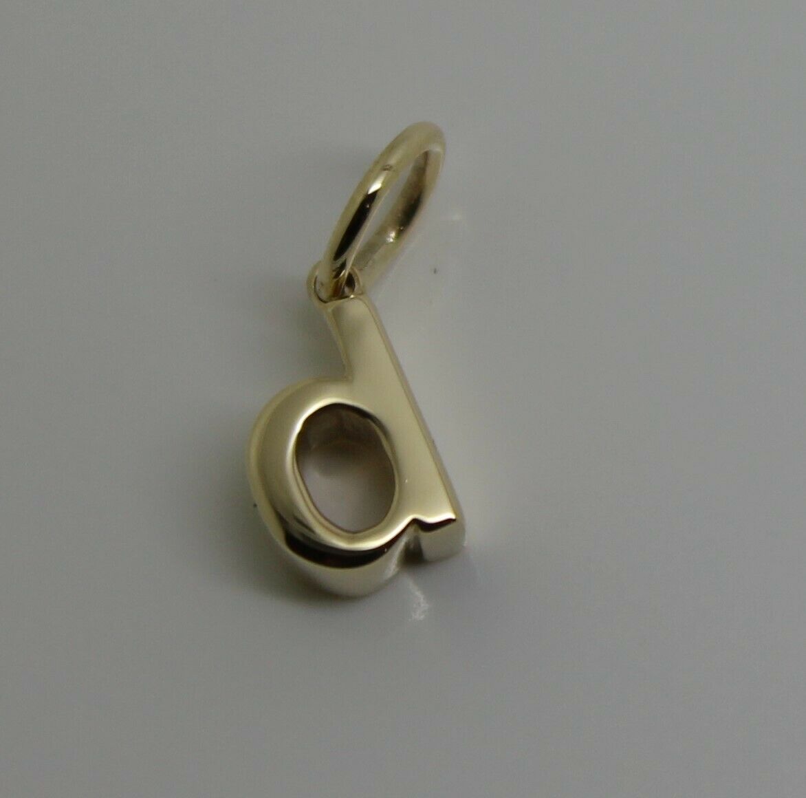 9ct Genuine Solid Yellow, Rose and White Gold Small Initial Pendant D