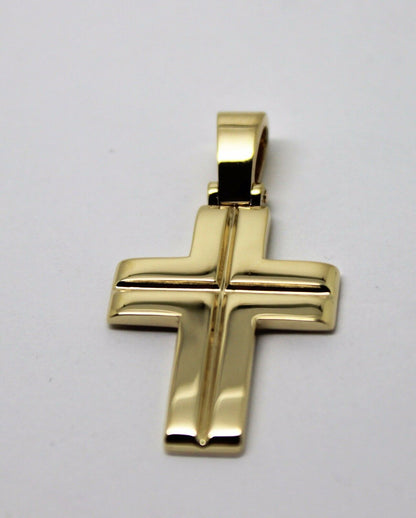 Kaedesigns, Large Heavy 9ct Yellow Or Rose Or White Gold Solid Cross Pendant