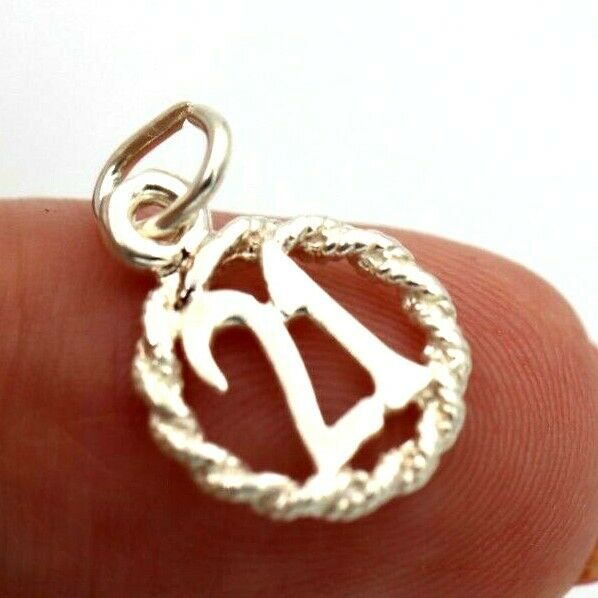 Kaedesigns New Solid Genuine Sterling Silver 21st Pendant or Charm