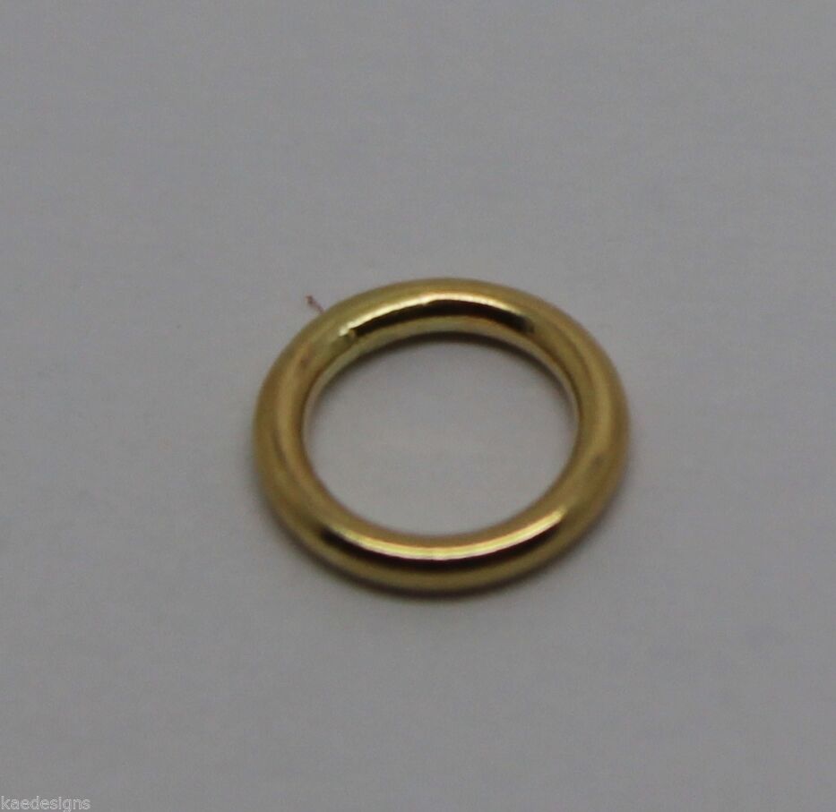 9ct or 18ct Yellow/White/Rose Gold SOLDERED JUMP RING MANY SIZE 2pk/5pk