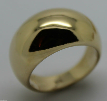 Size M, Kaedesigns, Genuine 9kt 9ct Heavy Yellow, Rose or White Gold Full Solid Extra 10mm Large Dome Ring