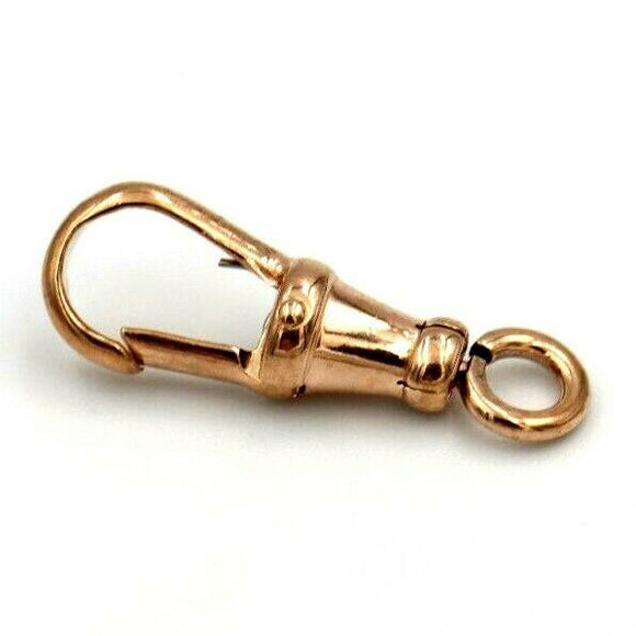 Genuine 9ct 9k Solid Yellow or  Rose Gold Dog Clip Albert Swivel Clasp 26mm Large Size