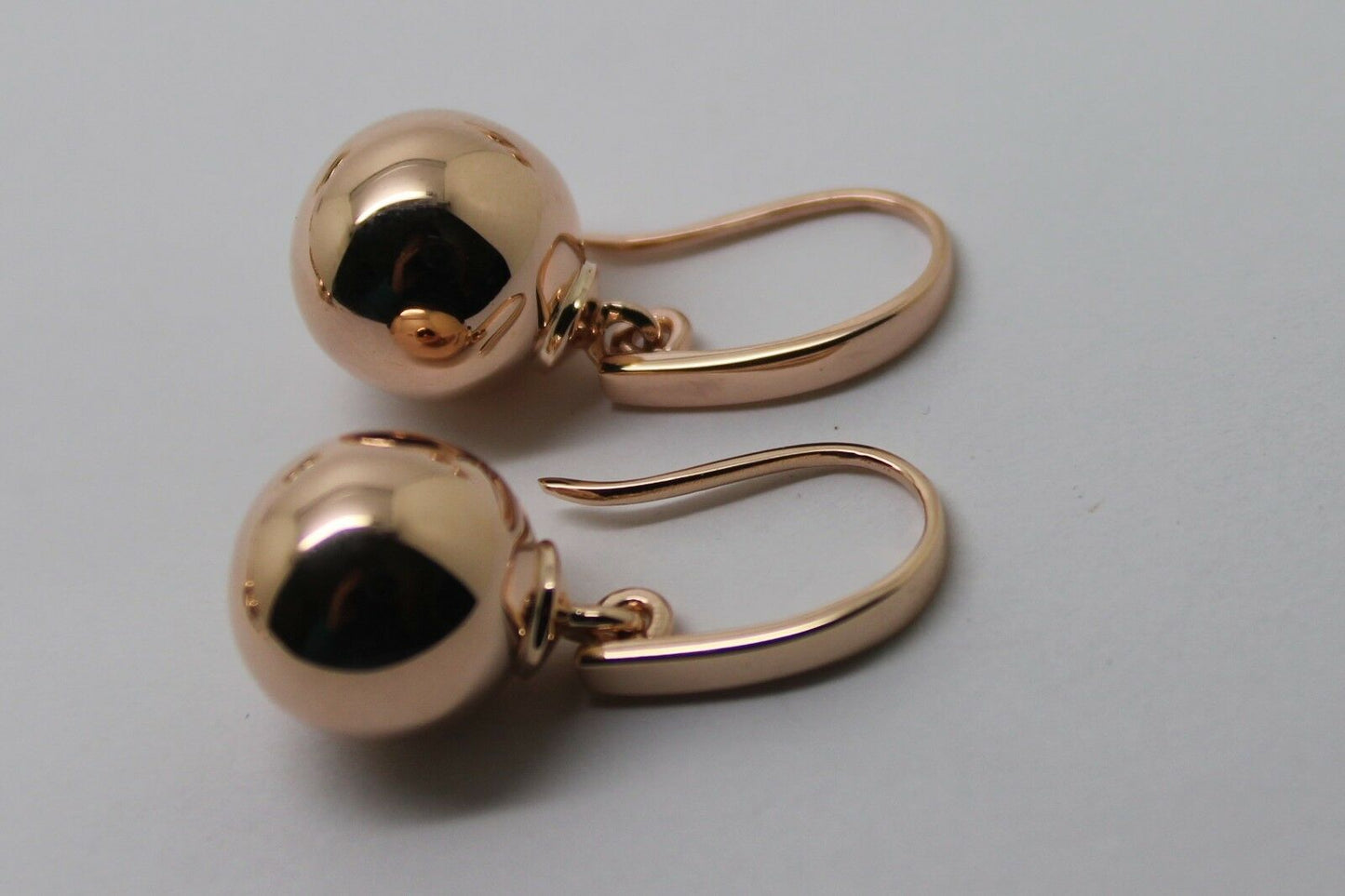 Kaedesigns, 9ct Yellow Or White Or Rose Gold 12mm Hook Euro Ball Drop Earrings