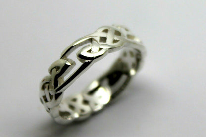 Genuine Size N / 6.5 Sterling Silver 925 Celtic Weave Ring