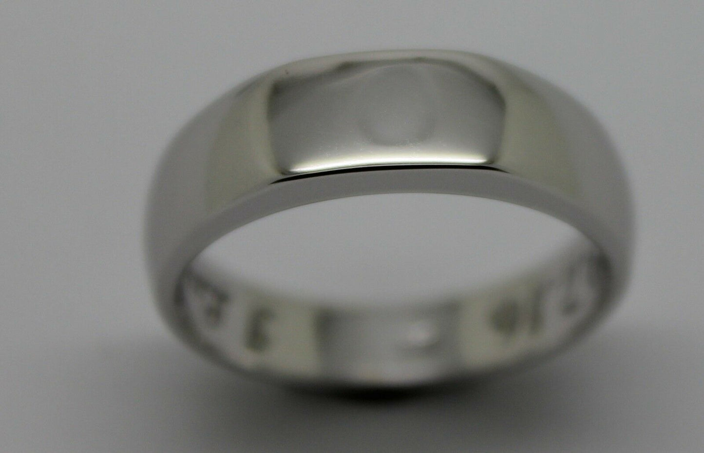 Size T New Heavy Solid 9ct 9k White Gold Wedding Band Ring, Free Engraving