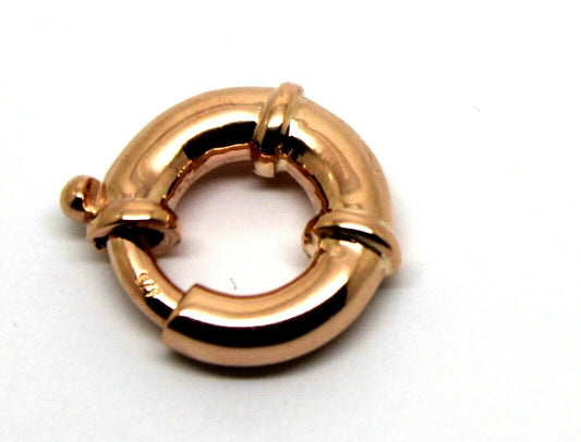 Genuine Heavy 18mm 9ct 375 Large Rose Gold Bolt Ring Clasp