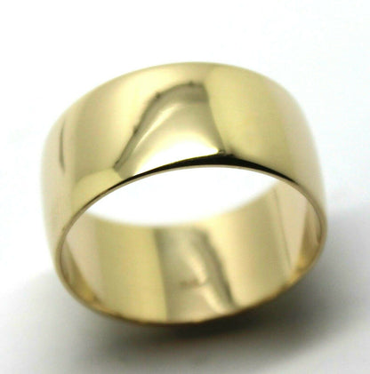 Genuine New Size W Genuine 9K 9ct Yellow Gold Full Solid 10mm Wide Band Ring