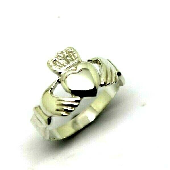 Solid 925 Sterling Silver Extra Large Irish Claddagh Ring - Choose your size