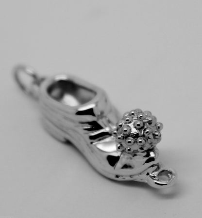 Kaedesigns Genuine Heavy 9ct New White Gold Solid Shoe Boot Pendant