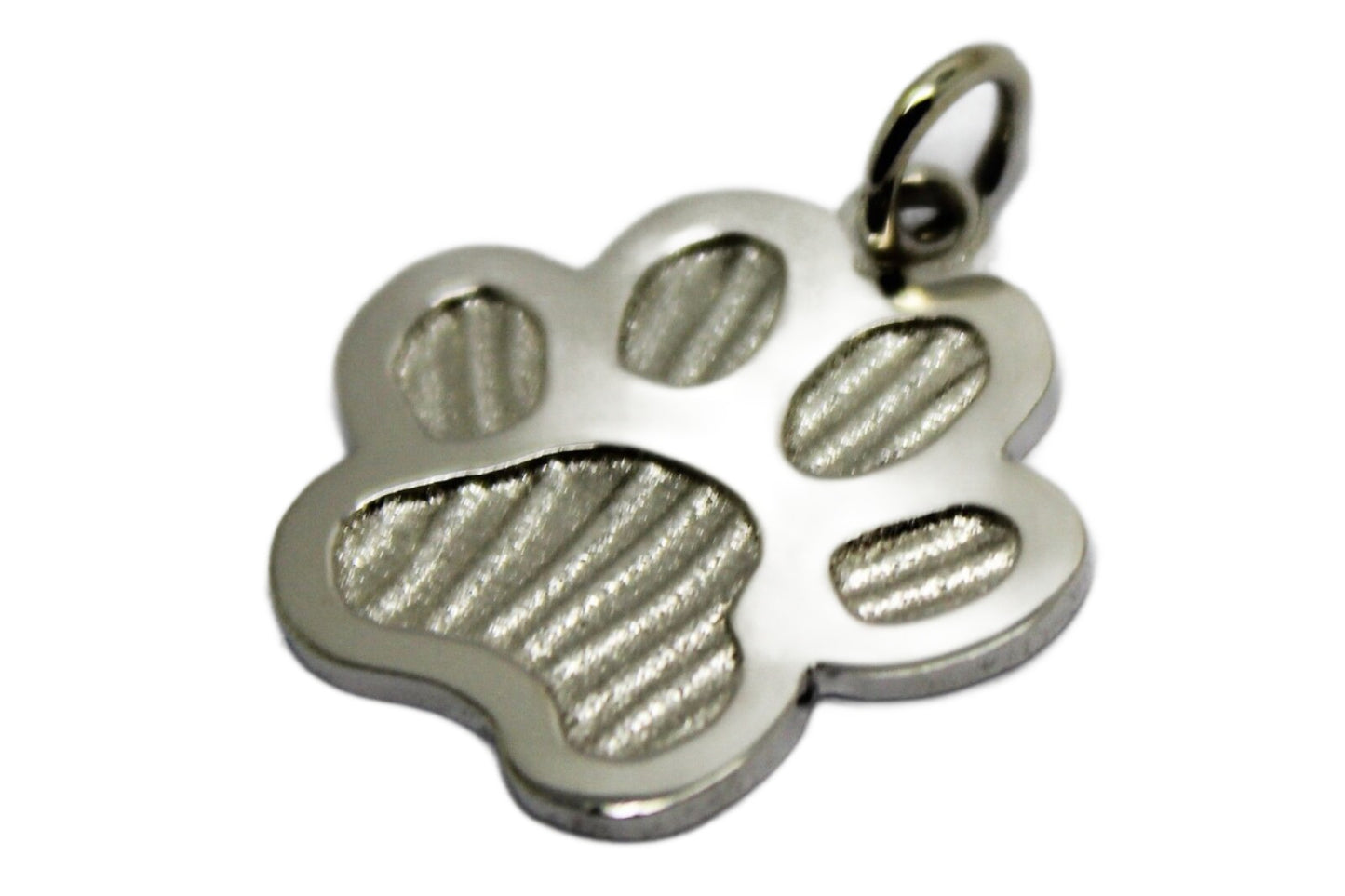 LARGE Genuine Sterling Silver 925 Dog Animal Paw Print Pendant + engraving