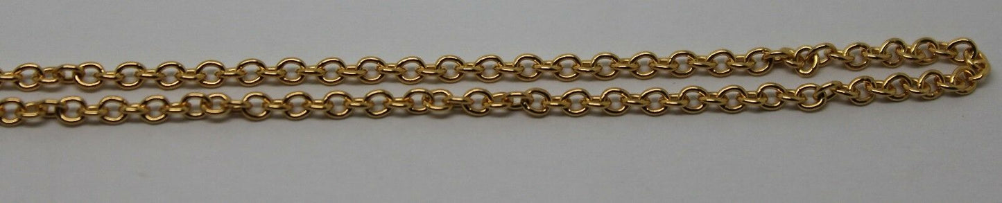 Genuine 9ct Yellow Gold Belcher Chain Necklace 50cm 2.8 grams