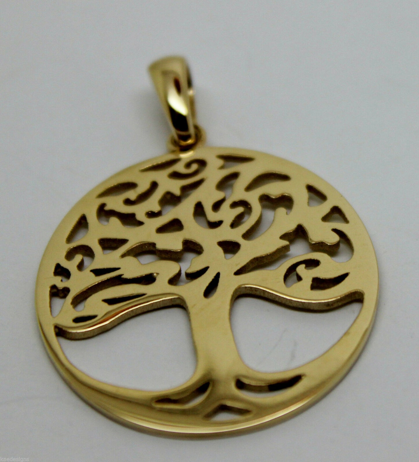 Genuine Heavy Solid 9ct Yellow Or Rose Or White Gold Tree Of Life Large Pendant