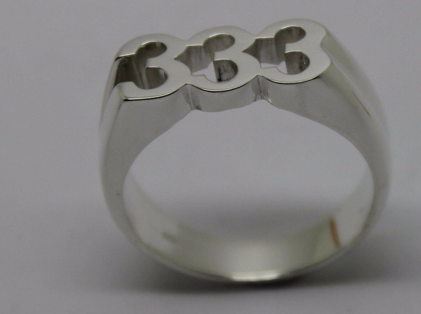 Kaedesigns, Custom Made Sterling Silver Large Ring With Your Choice Of 3 Numbers