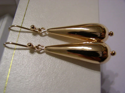 Kaedesigns Genuine New 9ct 9kt Yellow, Rose or White Gold Large Teardrop Tear Drop Earrings