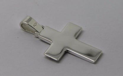 Kaedesigns, Genuine Solid New Sterling Silver Large Plain Cross Pendant