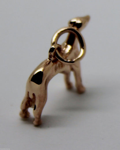 Kaedesigns, 3D 9ct Yellow Or Rose Or White Gold Greyhound Dog Charm Or Pendant