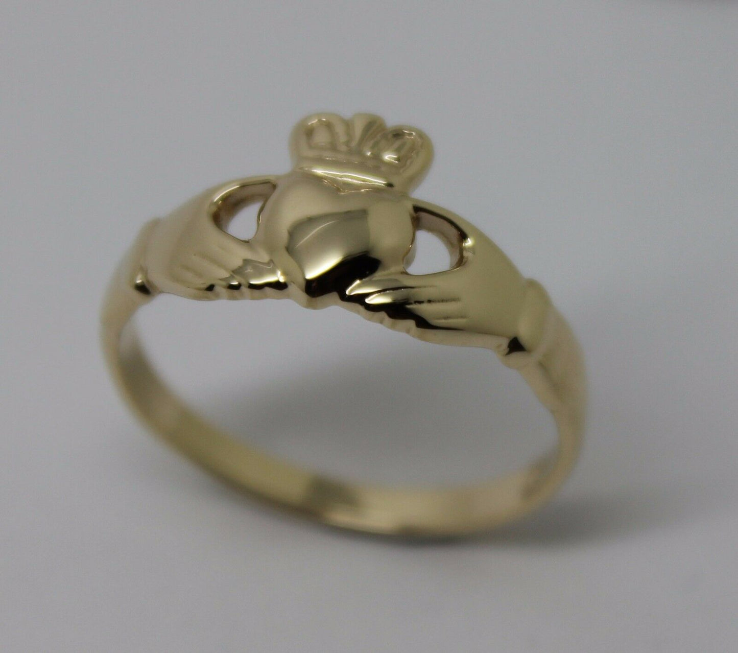 Genuine 9ct 375 Solid Yellow, Rose or White Gold Claddagh Celtic Friendship Ring In Your