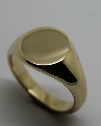 Genuine Heavy 375 Solid 9ct White Or Rose Or Yellow Gold Oval Signet Ring Size N to X