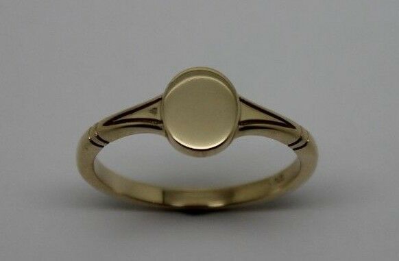 Genuine New Size W Solid New 9ct 9K Yellow, Rose or White Gold Oval Signet Ring