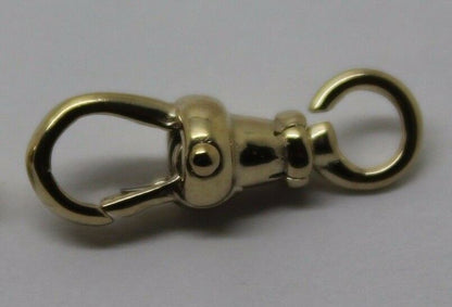 Genuine 9ct Yellow or Rose Gold Albert Swivel Clasp 15mm Size