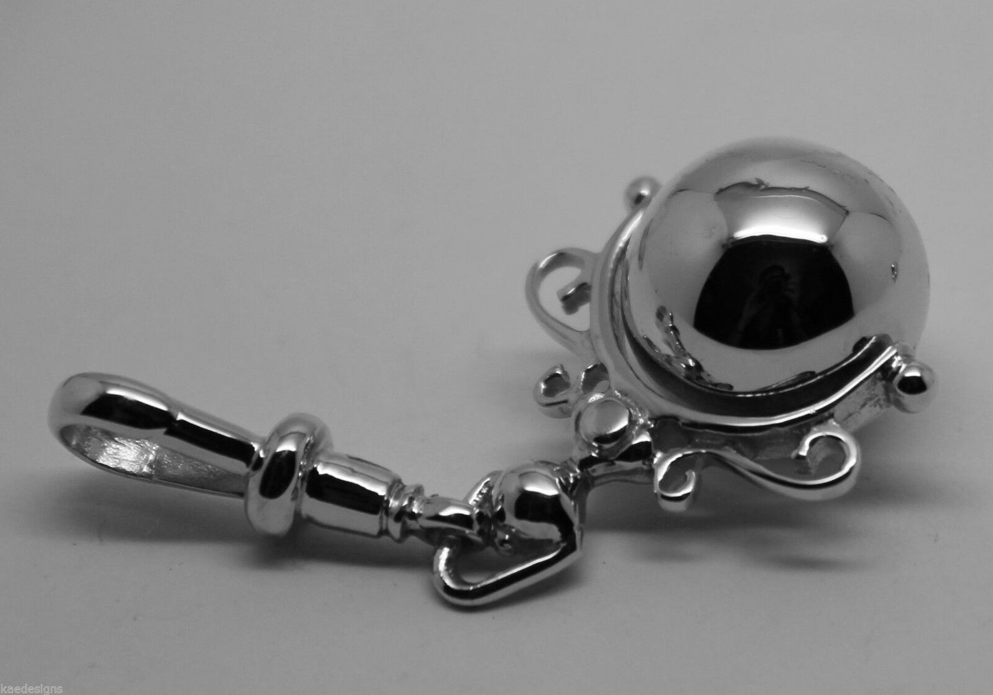 Kaedesigns, New Sterling Silver Swivel Euro Ball Spinner Pendant