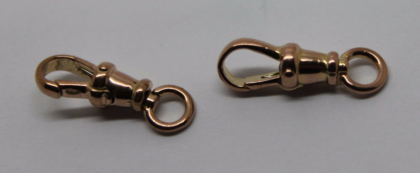 Genuine 9ct 9k Solid 2 X  Rose Gold Albert Swivel Clasp 19mm Size