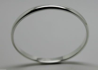 Genuine Full SOLID Sterling silver 4mm wide baby bangle 46mm outside diameter