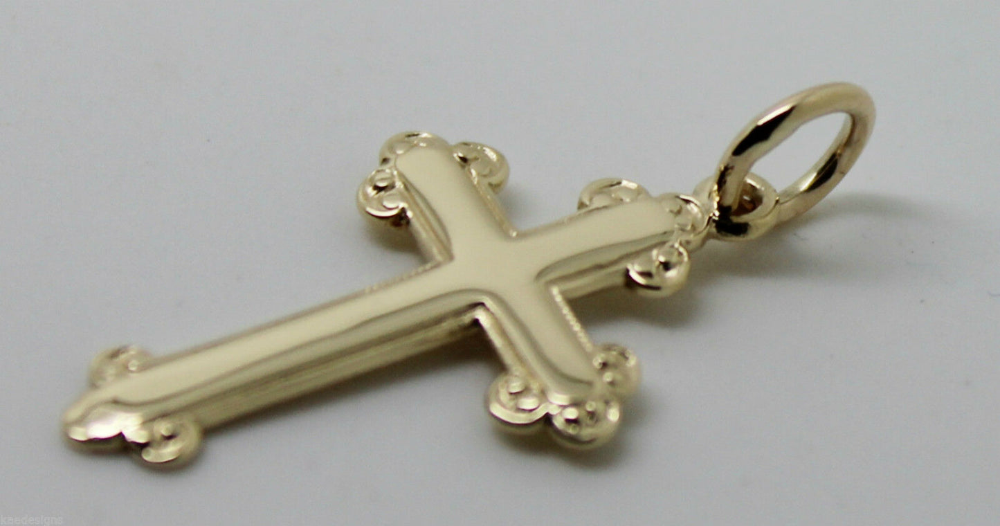 Kaedesigns, New Genuine New 375 9ct Yellow or Rose or White Gold Cross Pendant