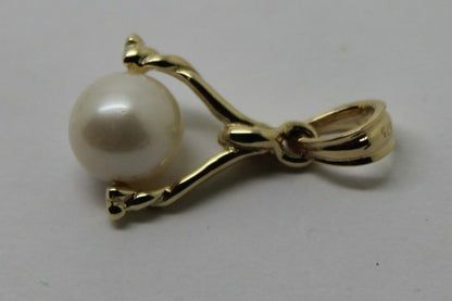 Kaedesigns New 9kt 9ct Yellow, Rose or White Gold 7mm White Pearl Ball Pendant