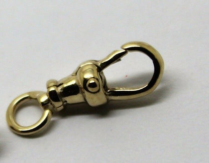 Genuine 9ct Yellow or Rose Gold Albert Swivel Clasp 15mm Size