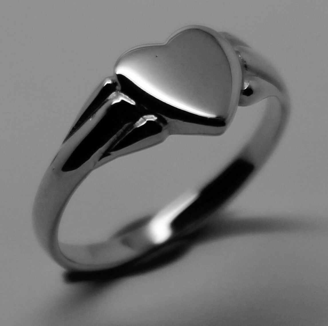 Kaedesigns, Genuine 925 New Childs Solid Sterling Silver Heart Signet Ring 324