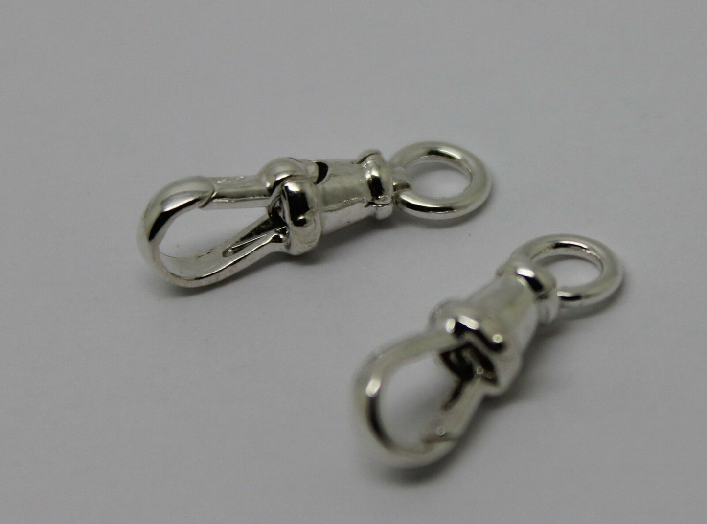 Genuine 2 X  New Solid Sterling Silver Albert Swivel Clasp 19mm