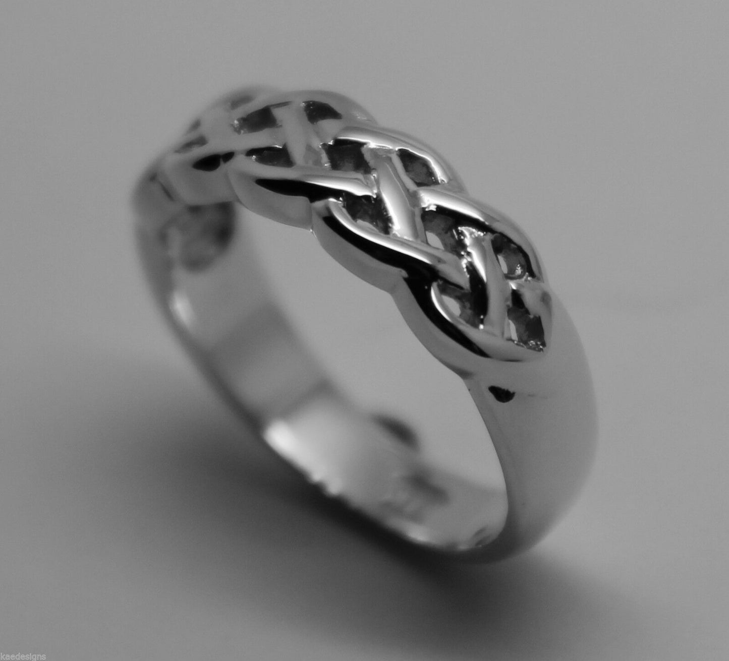 Kaedesigns,Genuine 9ct White, Rose Or White Gold Large Celtic Ring In Your Size