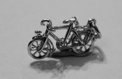 Genuine 9ct Yellow or Rose or White Gold or Sterling Silver Push Bike Pendant