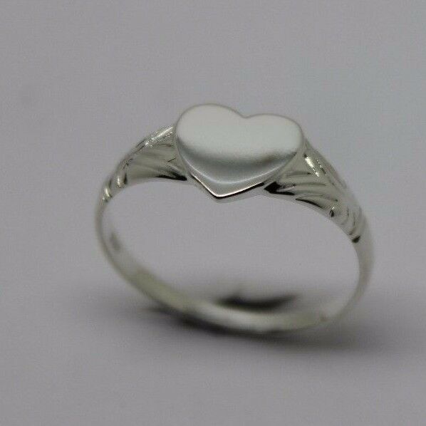 Kaedesigns New Solid New Sterling Silver Heart Signet Ring Size M