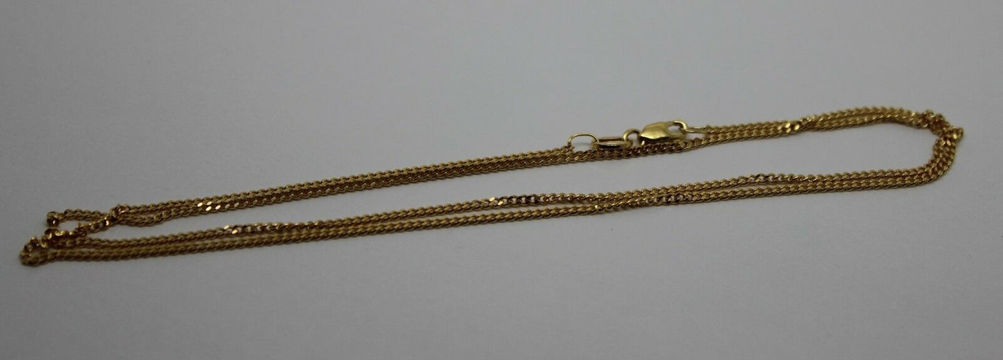 Genuine 9ct Yellow Gold Kerb Curb Chain Necklace 50cm 4.1 grams