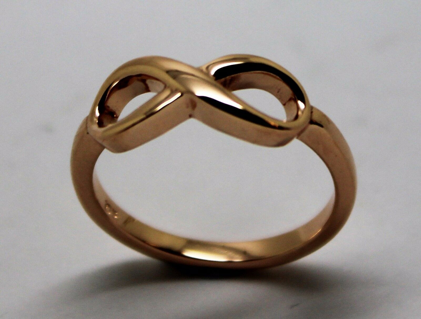 Kaedesigns, Genuine Solid Delicate Genuine 9ct Yellow, Rose & White Gold Infinity Ring Size K