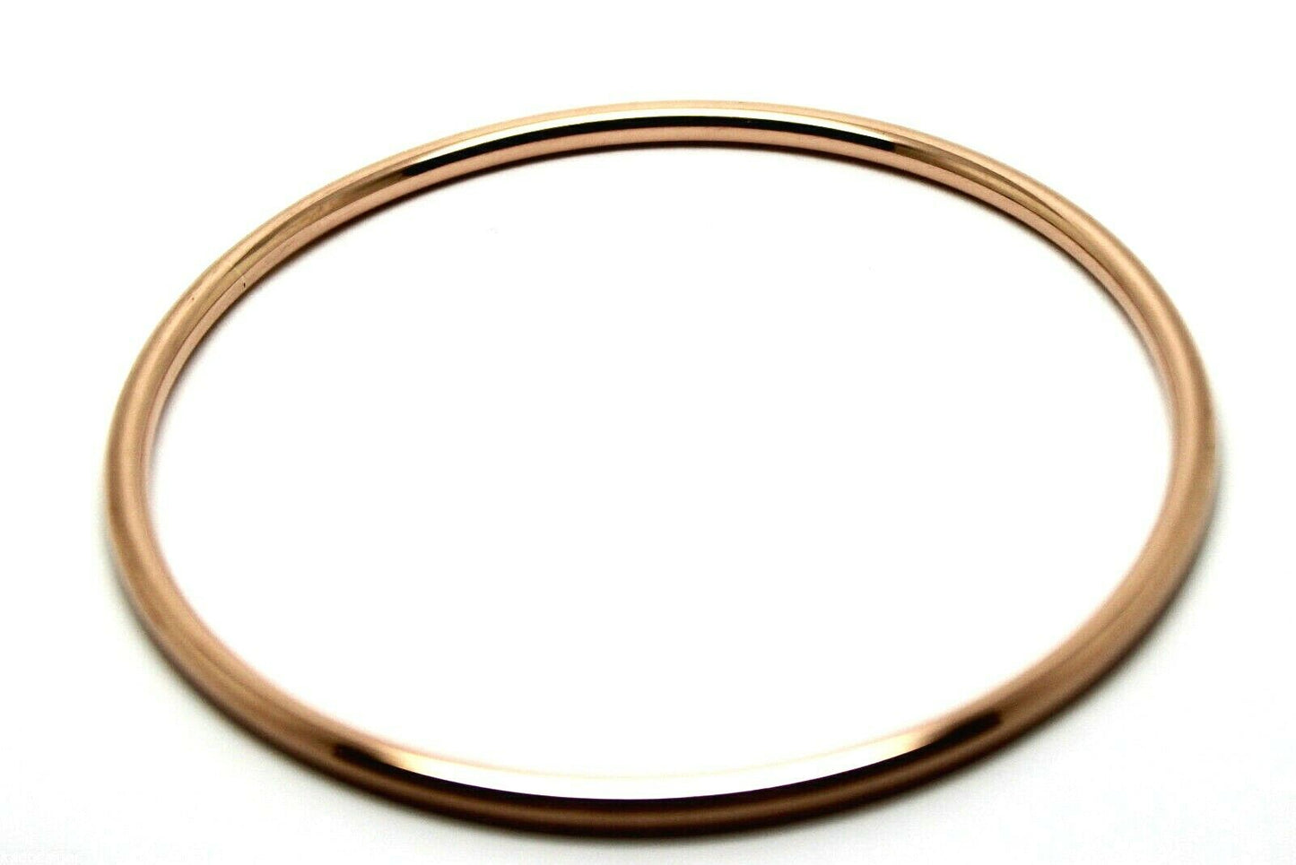 Genuine 9ct Rose Gold 3mm Wide Golf Bangle Many sizes available