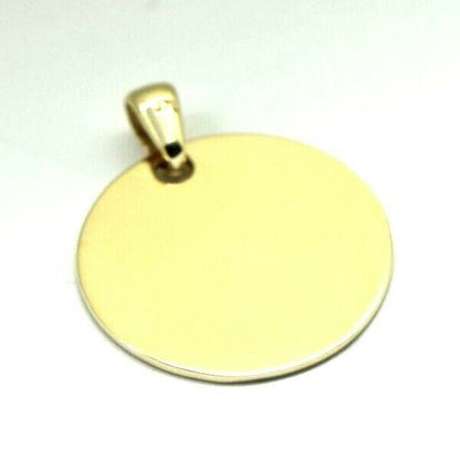 Solid 9ct 9kt Yellow, Rose or White Gold 375 Large Round Shield Pendant - Engraving included