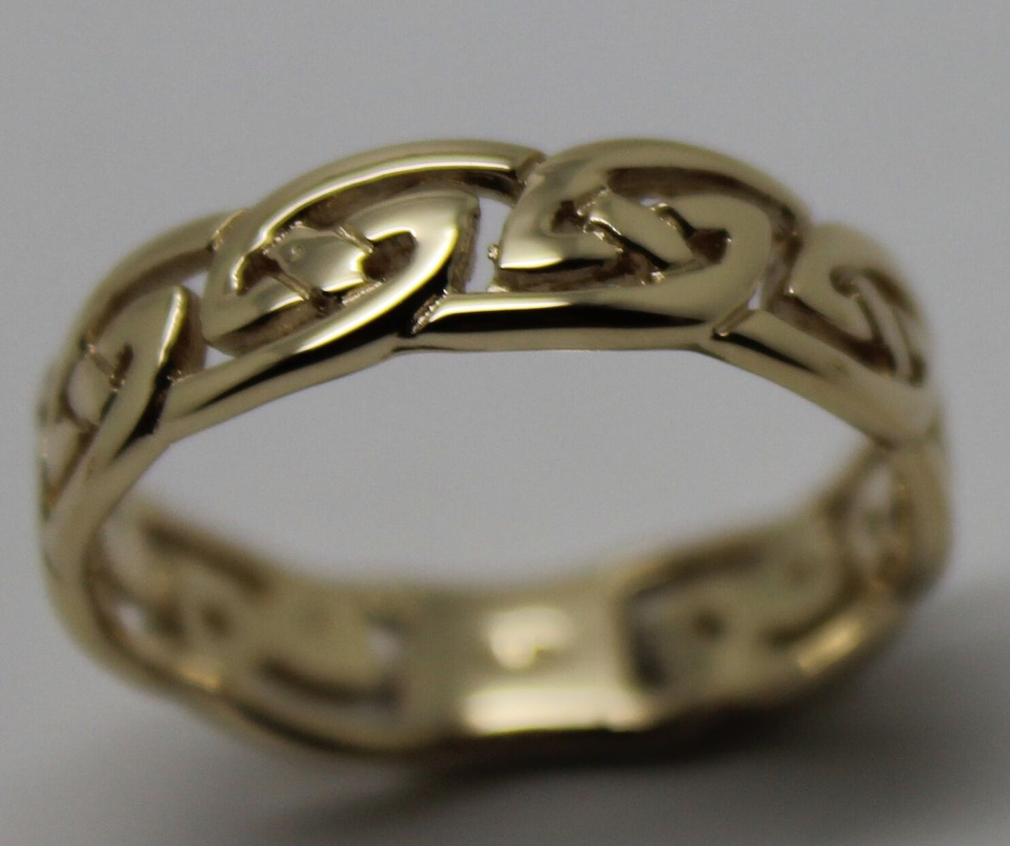 Kaedesigns, New Genuine Size N 9ct 9kt Full Solid Yellow, Rose or White Gold Celtic Weave Ring 274