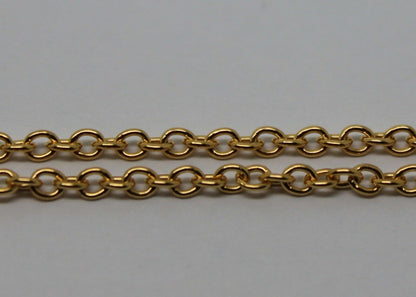 Genuine 9ct Yellow Gold Belcher Chain Necklace 50cm 2.8 grams