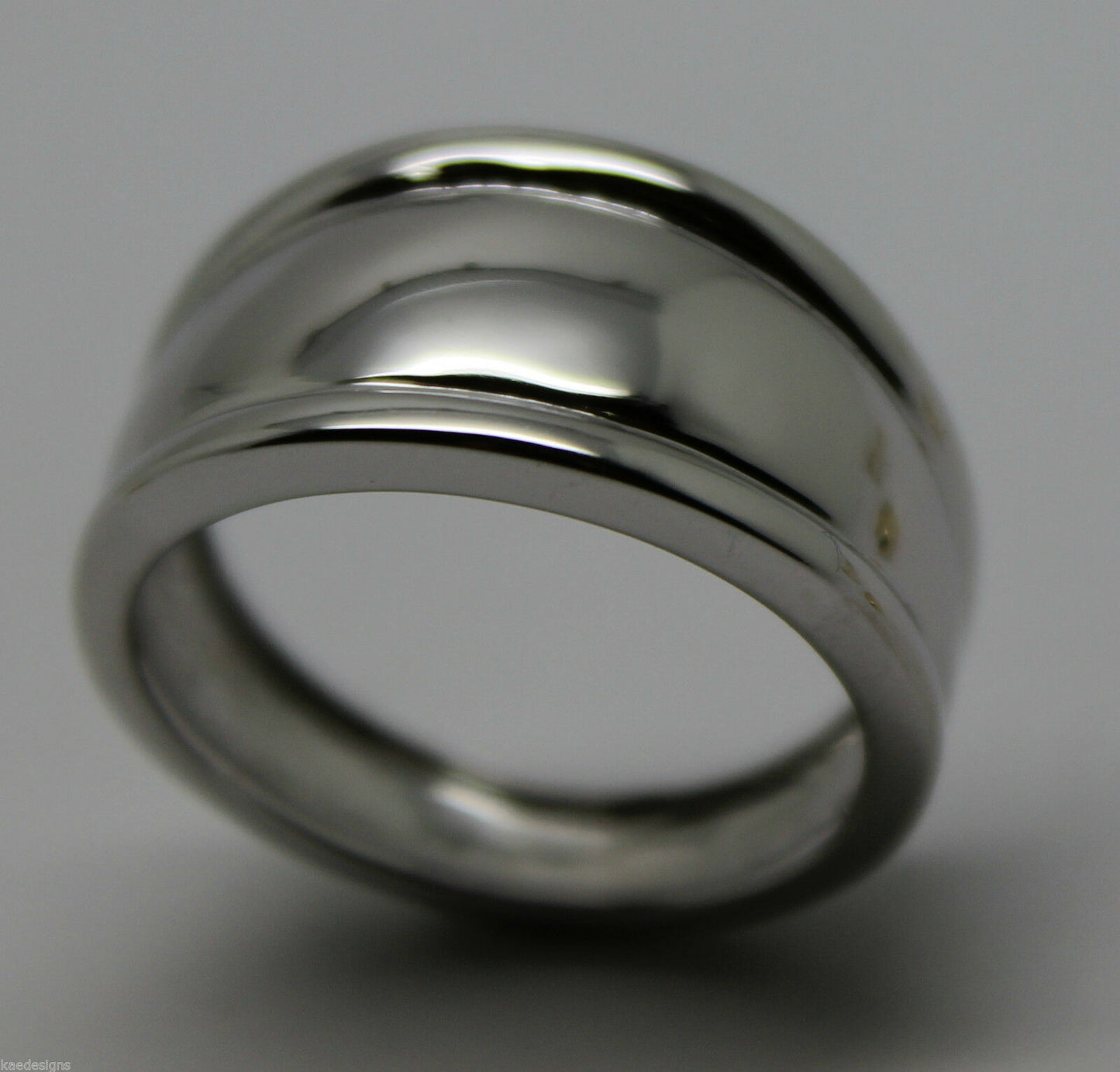 Size L, Kaedesigns, Genuine Sterling Silver 925 Thick Dome Ring 12mm Wide