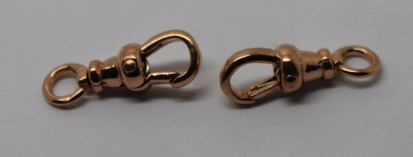 Genuine 9ct 9k Solid 2 X  Rose Gold Albert Swivel Clasp 15mm Size