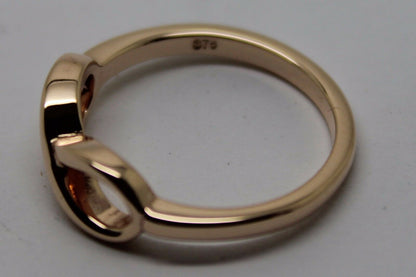 Kaedesigns, Genuine Solid Delicate Genuine 9ct Yellow, Rose & White Gold Infinity Ring Size K