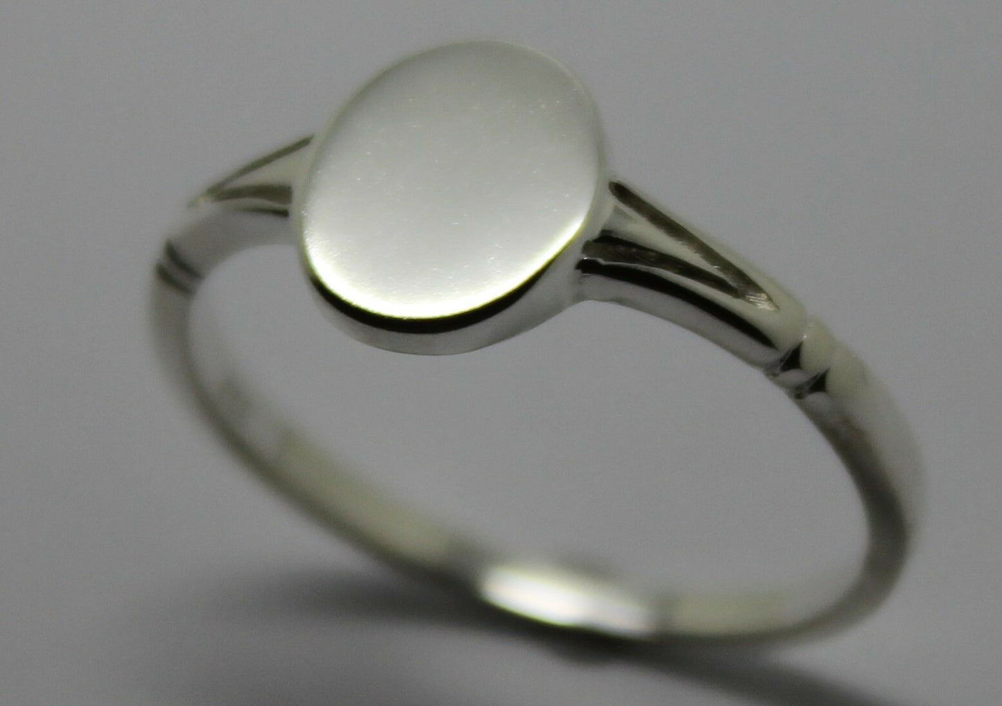 Kaedesigns New Size R Solid Sterling Silver 925 Oval Signet Ring