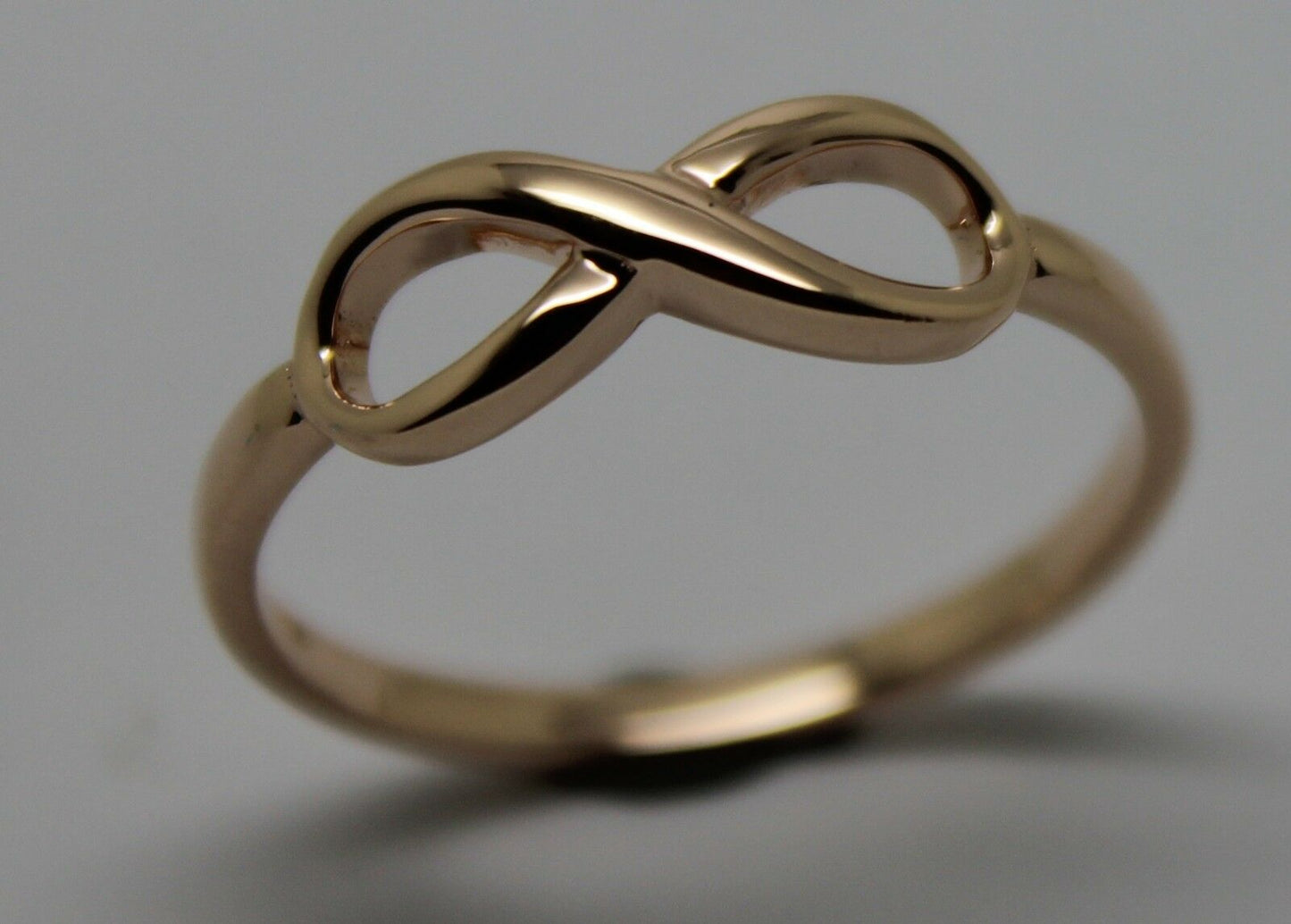 Kaedesigns, Genuine Solid Delicate Genuine 9ct Yellow, Rose & White Gold Infinity Ring Size K