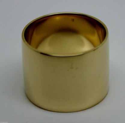 Size R Genuine Solid 9ct Yellow, Rose or White Gold / 375 Full 16mm Extra Wide Band Ring